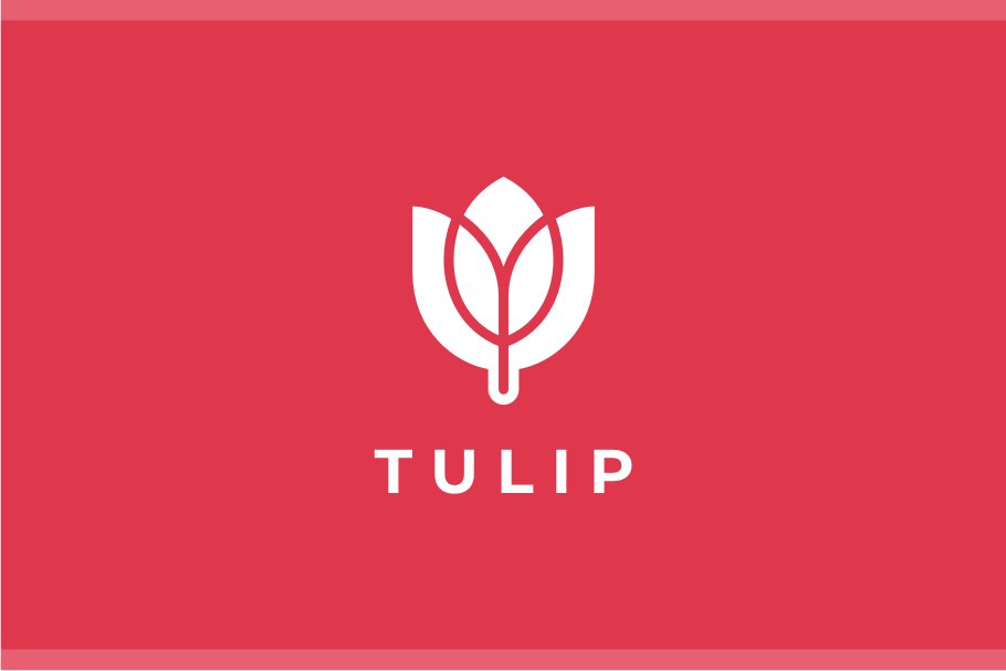 Tulip Logo Template preview image.