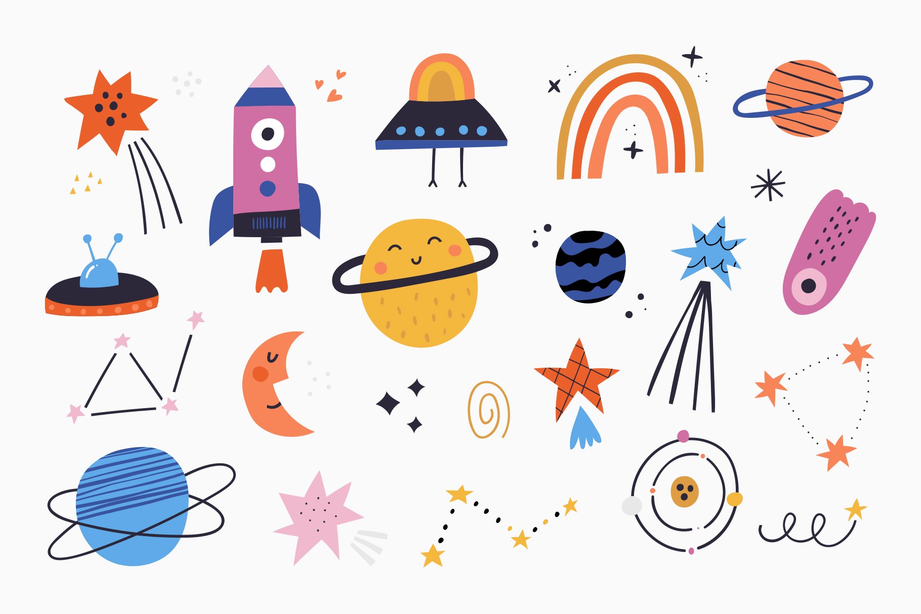 Outer Space Clipart Collection preview image.