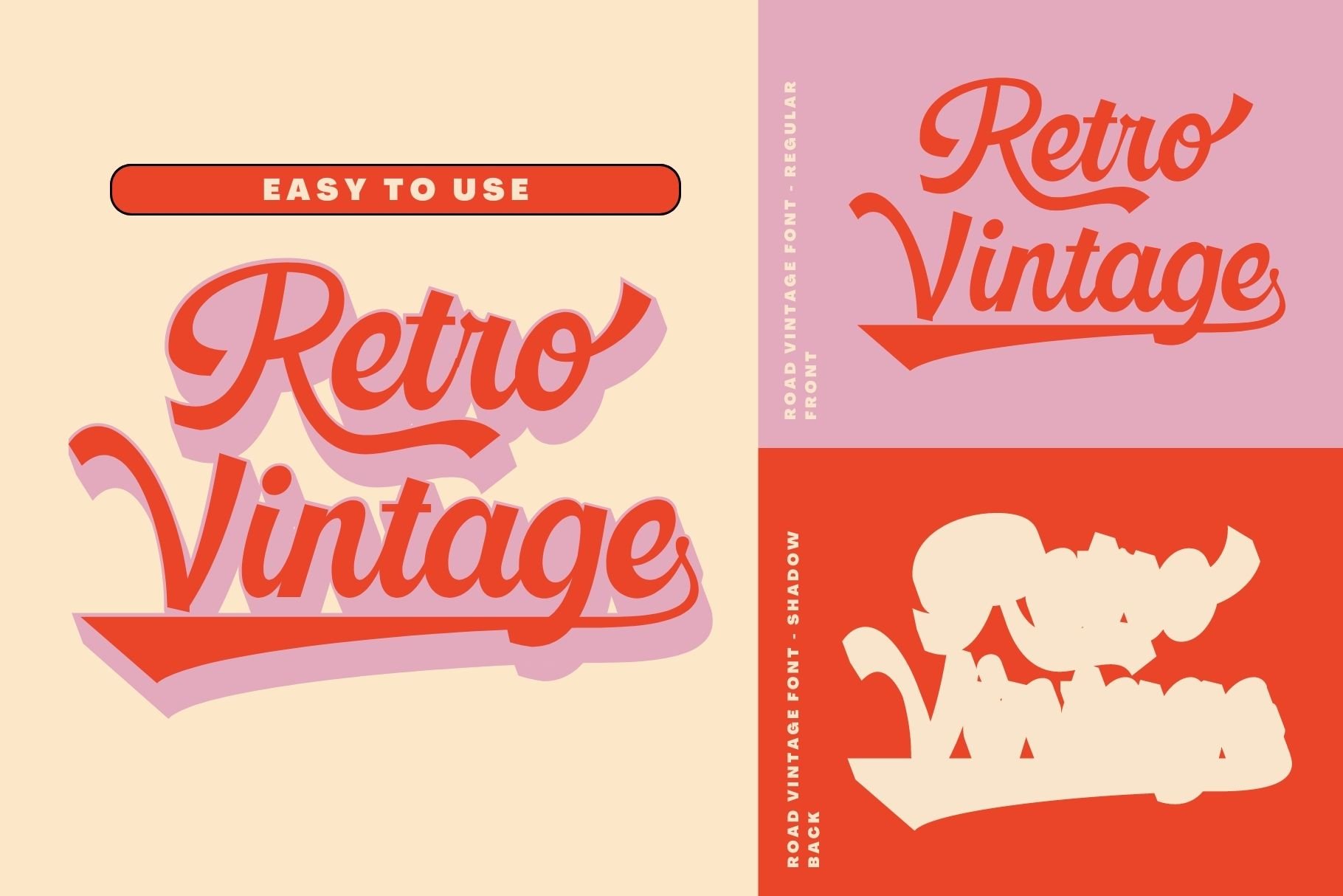 Retro Vintage - Groovy font preview image.
