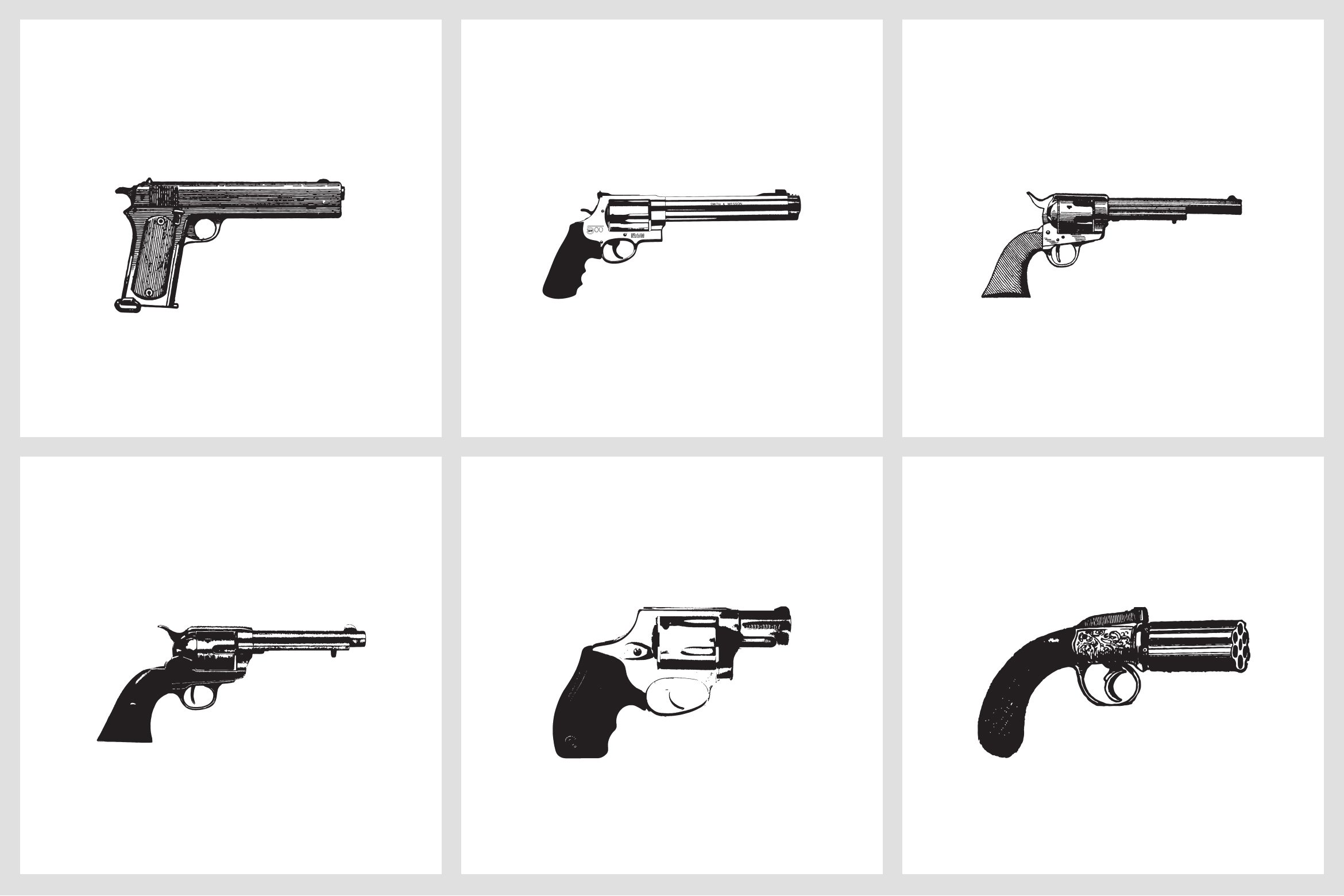 Handguns: EPS Vector Illustrations preview image.