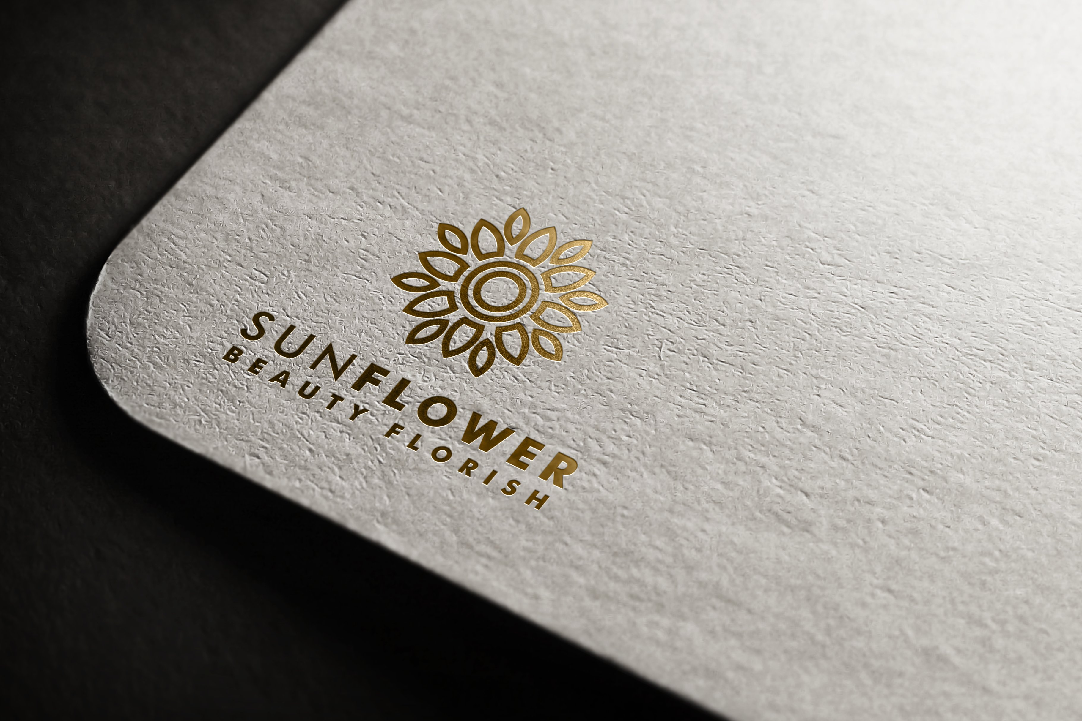 Sunflower logo design preview image.