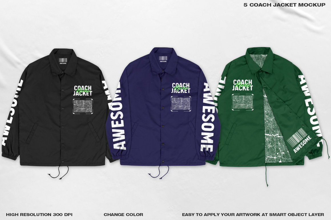 5 Coach Jacket - Mockup preview image.