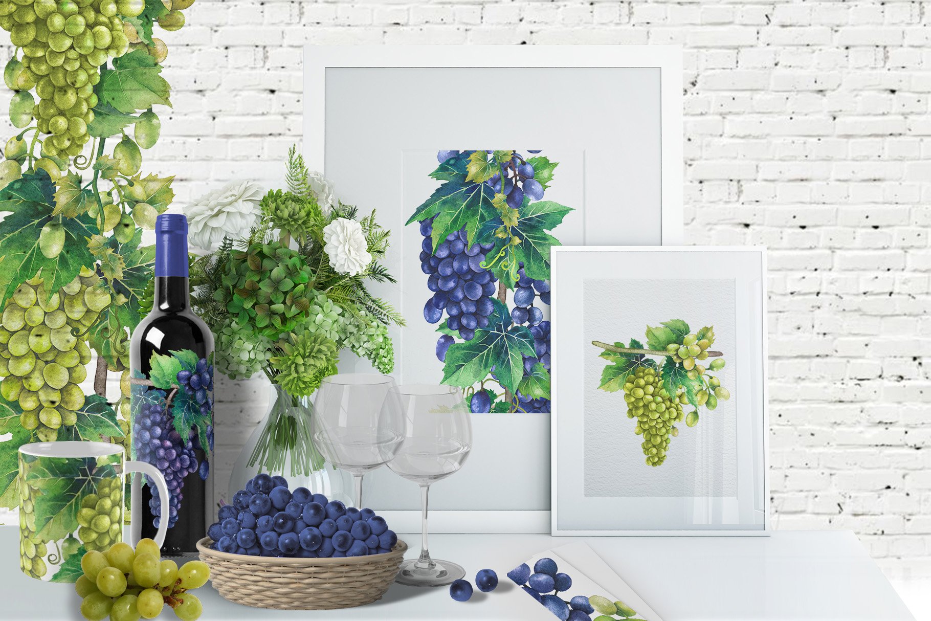 Watercolor Grapes preview image.