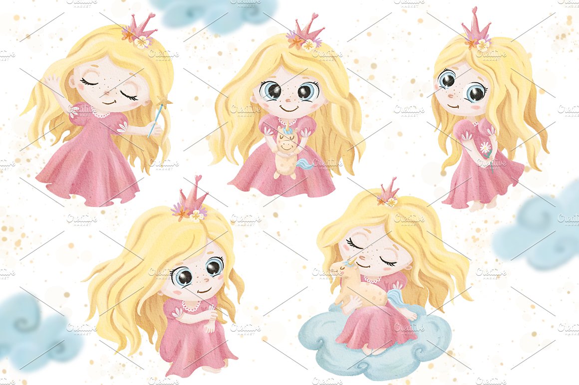 Little Princess Watercolor Set preview image.