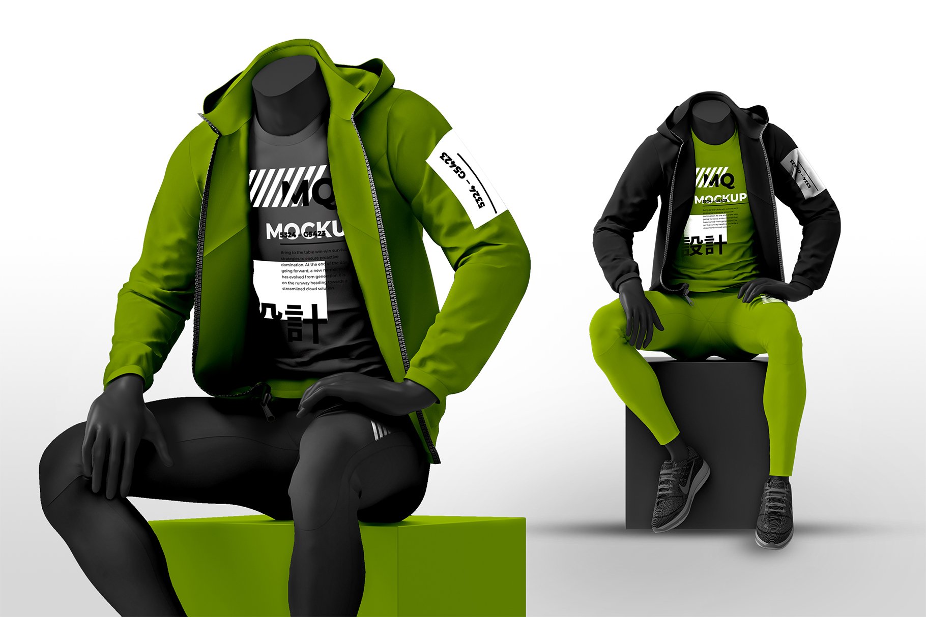 Male Mannequin Hoodie Mockups cover image.