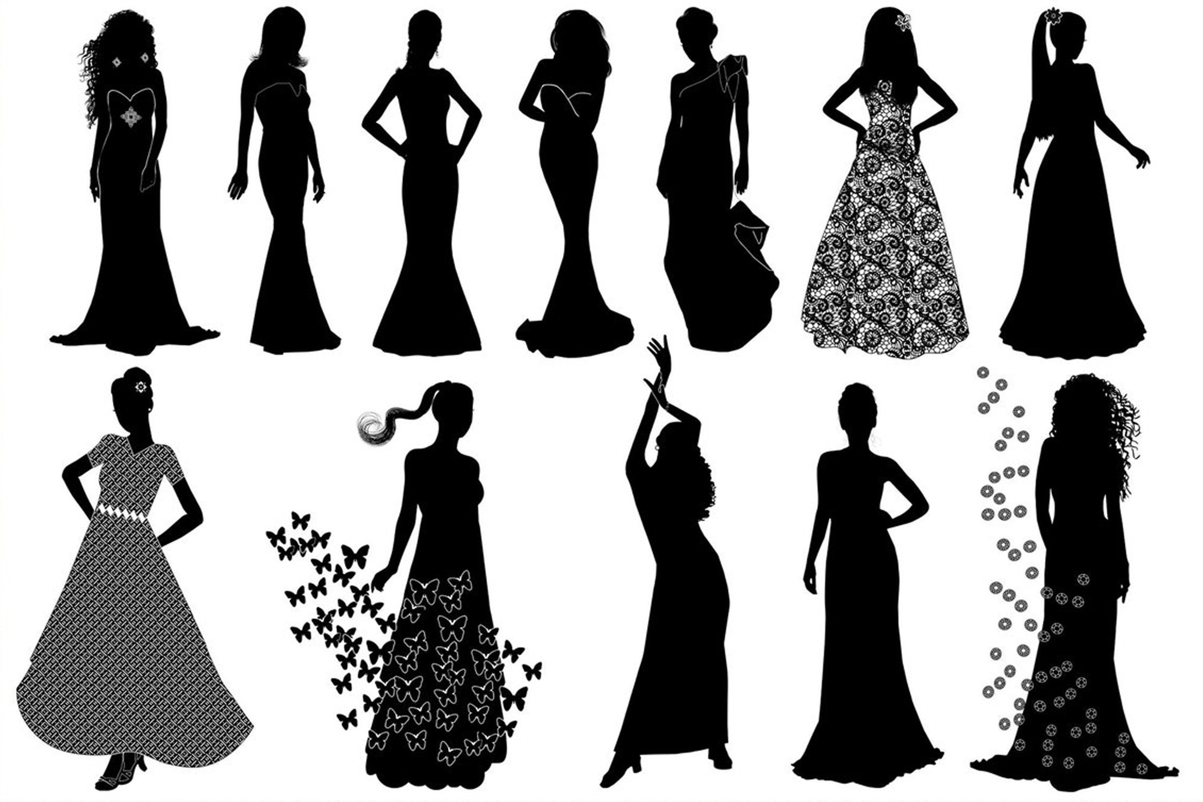 Formal Dressed Women AI Vector PNG preview image.
