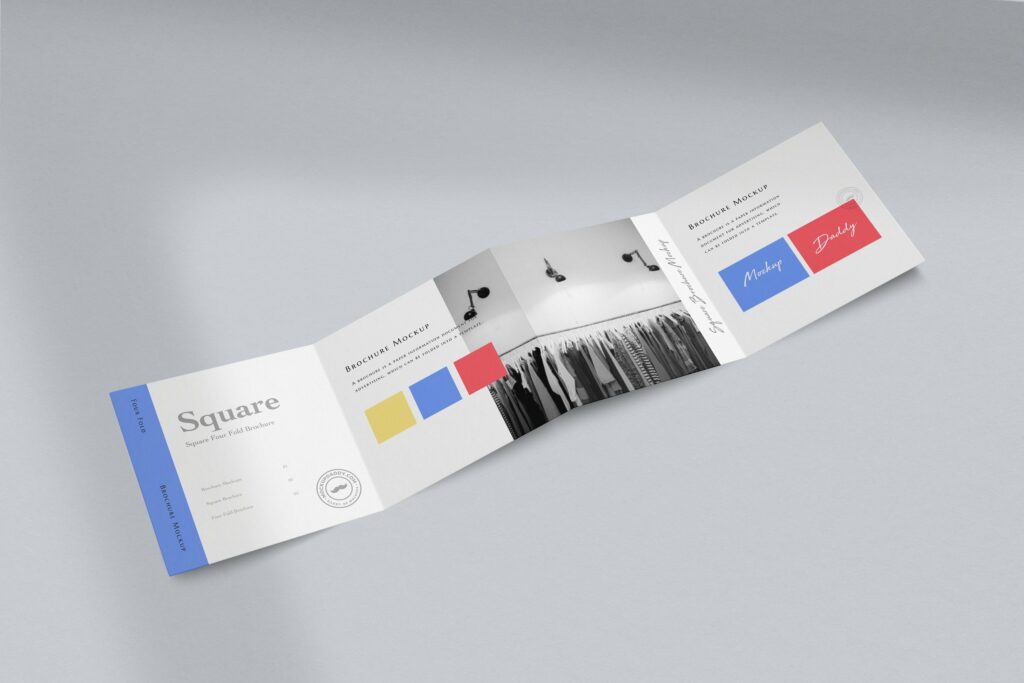 Square 4 Fold Brochure Mockup – MasterBundles