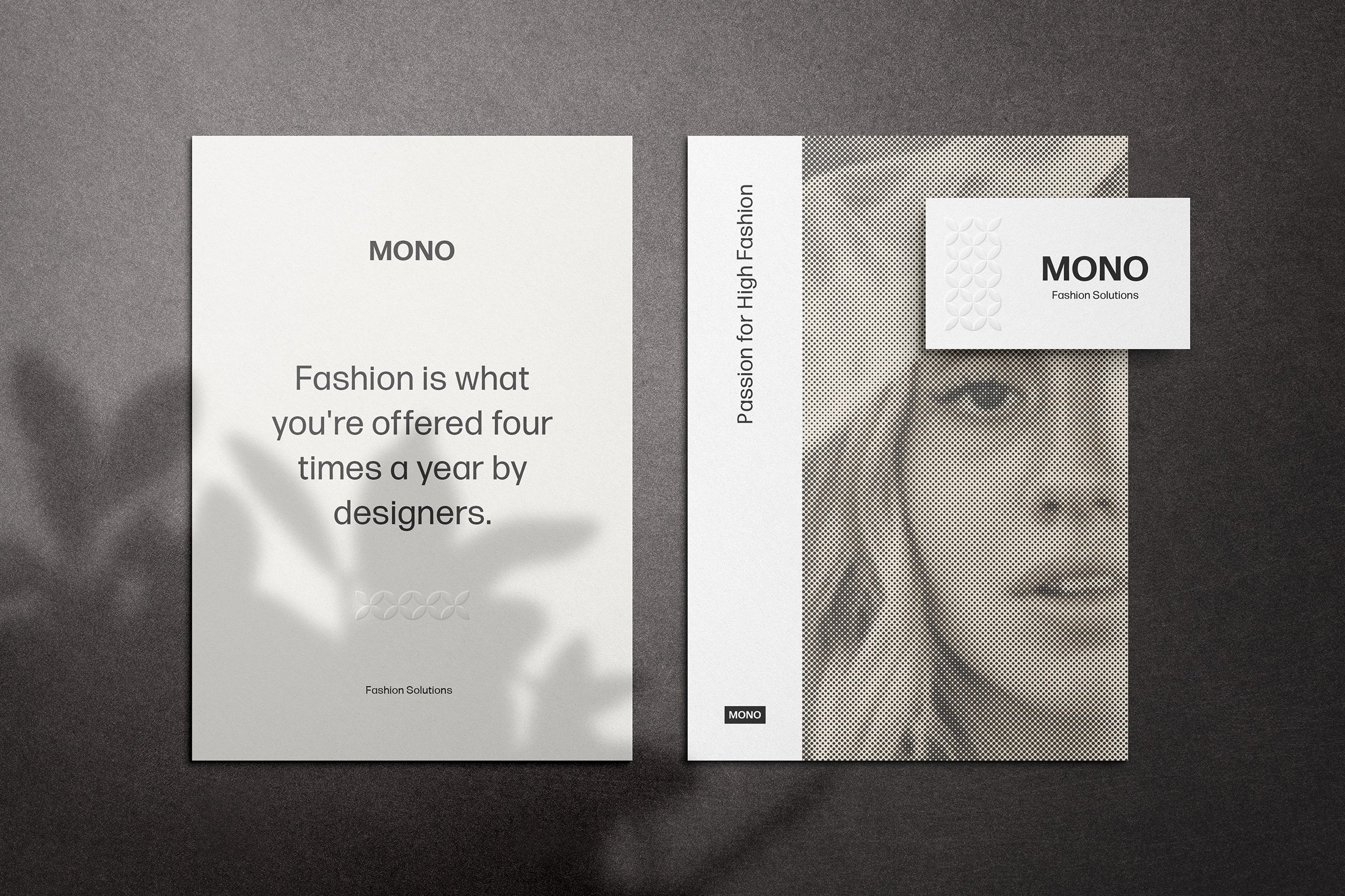 Mono: Shadow Stationery Mockups preview image.