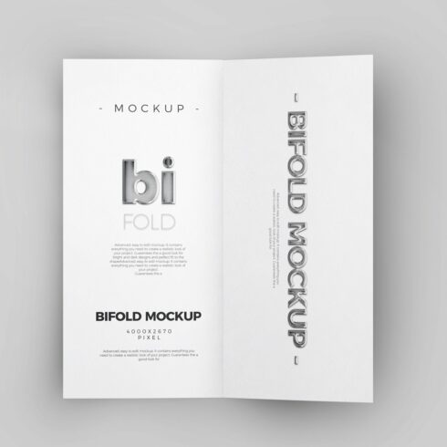 Bi-Fold DL Brochure Mock-up 1 cover image.