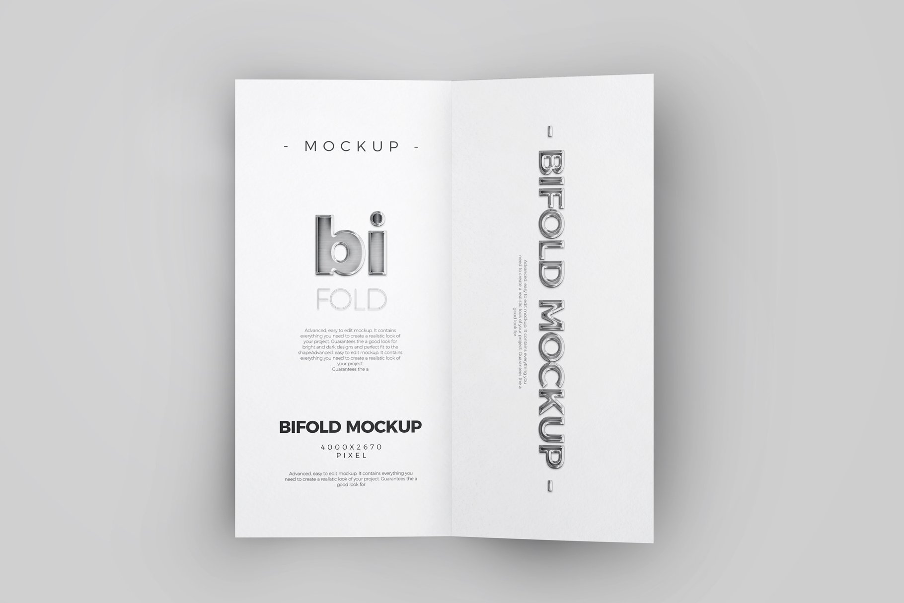 Bi-Fold DL Brochure Mock-up 1 cover image.