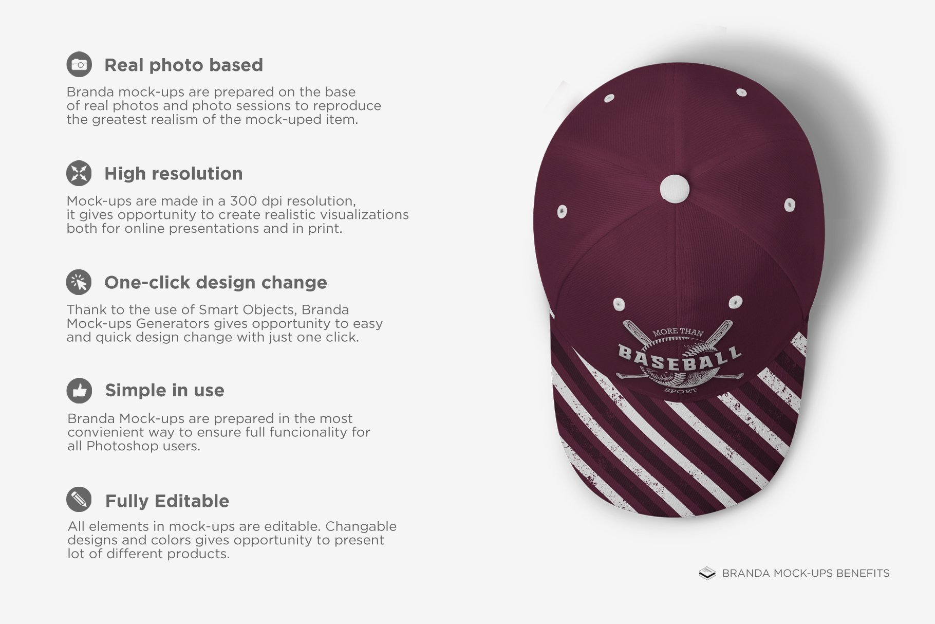 Baseball Hat Mock-up preview image.