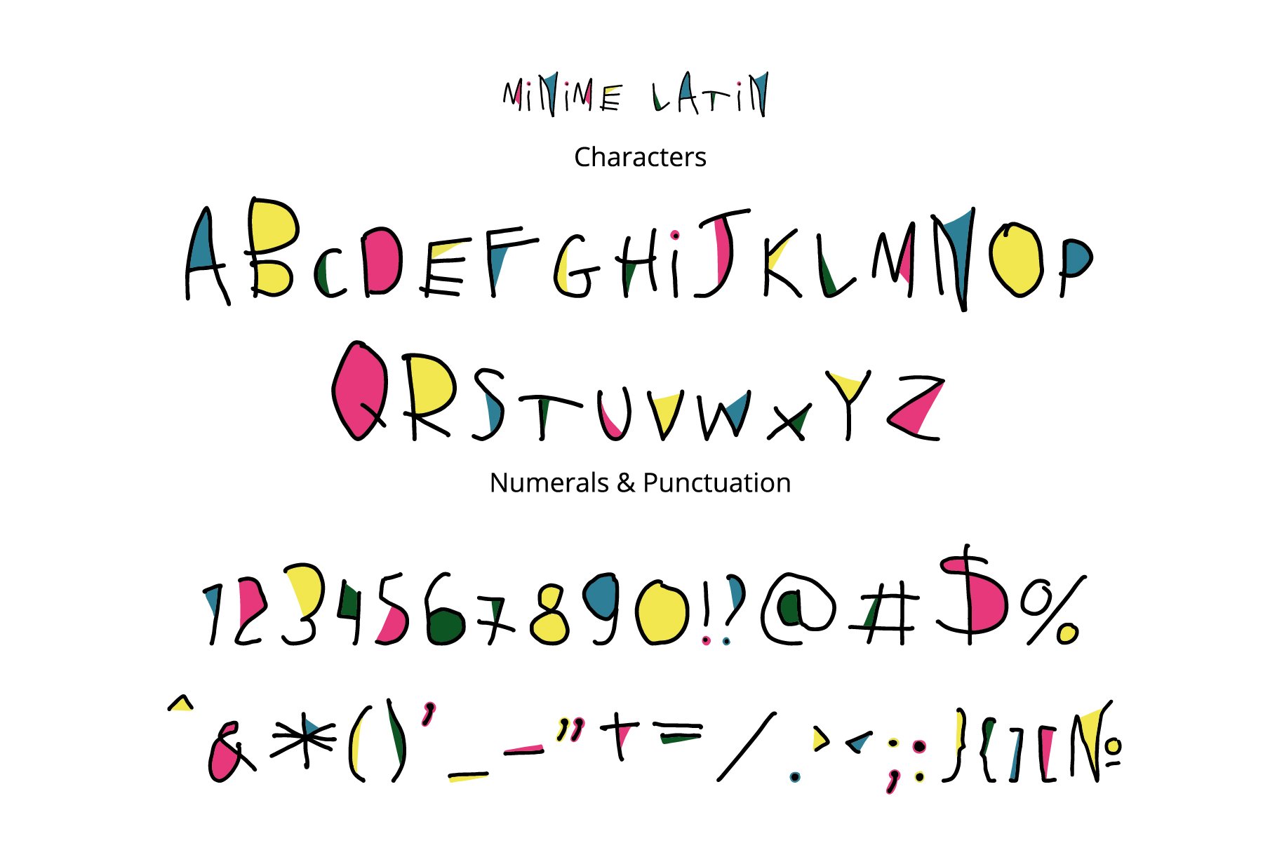 Minime color font preview image.