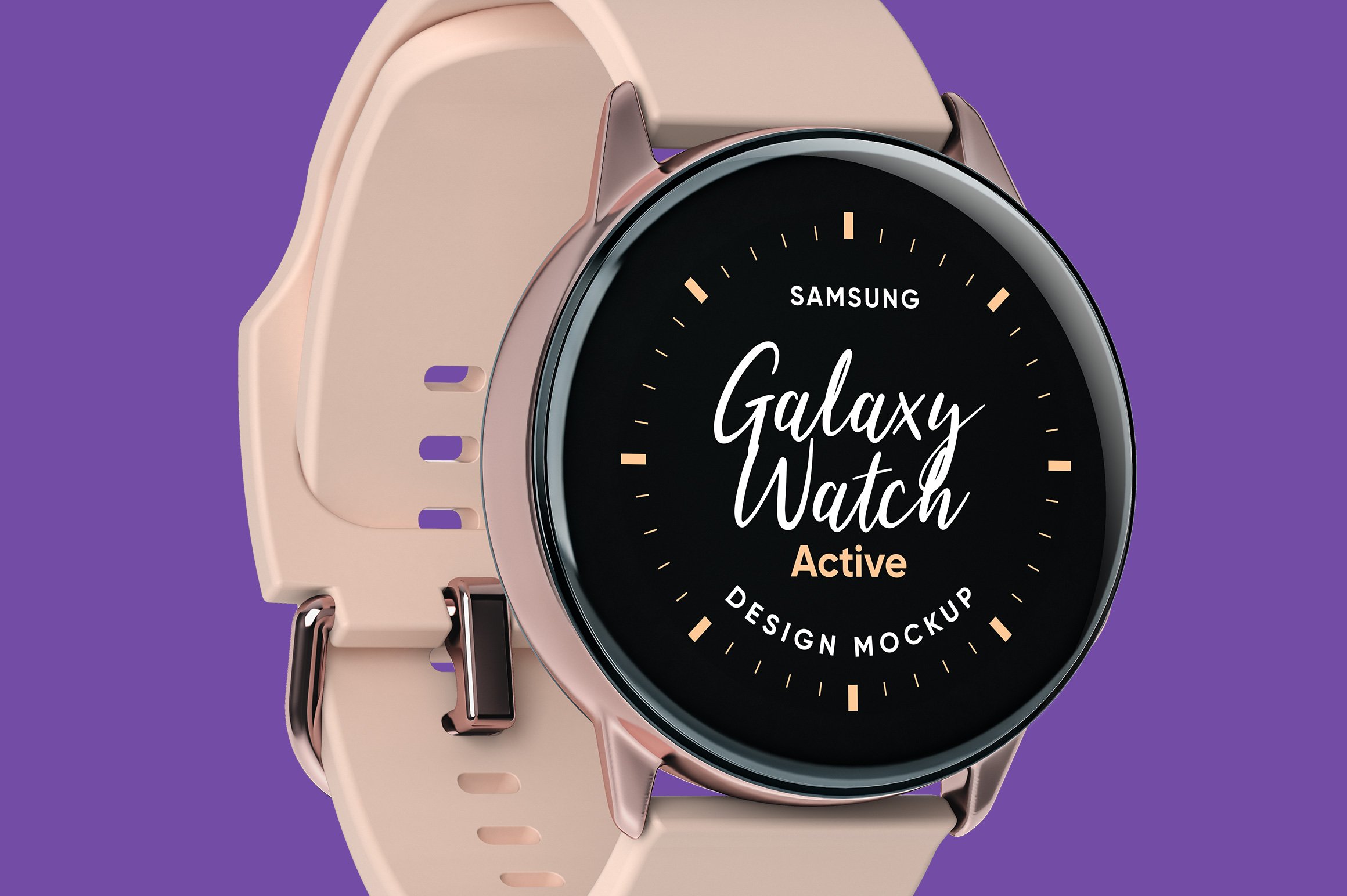 Samsung Galaxy Watch Design Mockup preview image.