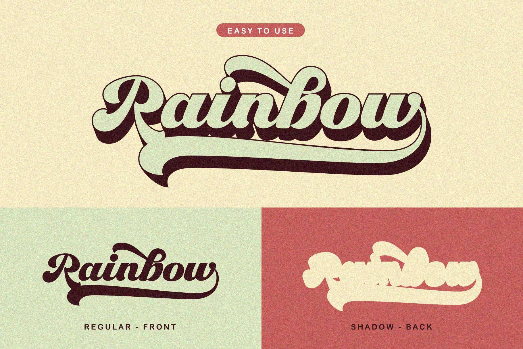 Retro Lettering - Groovy font preview image.