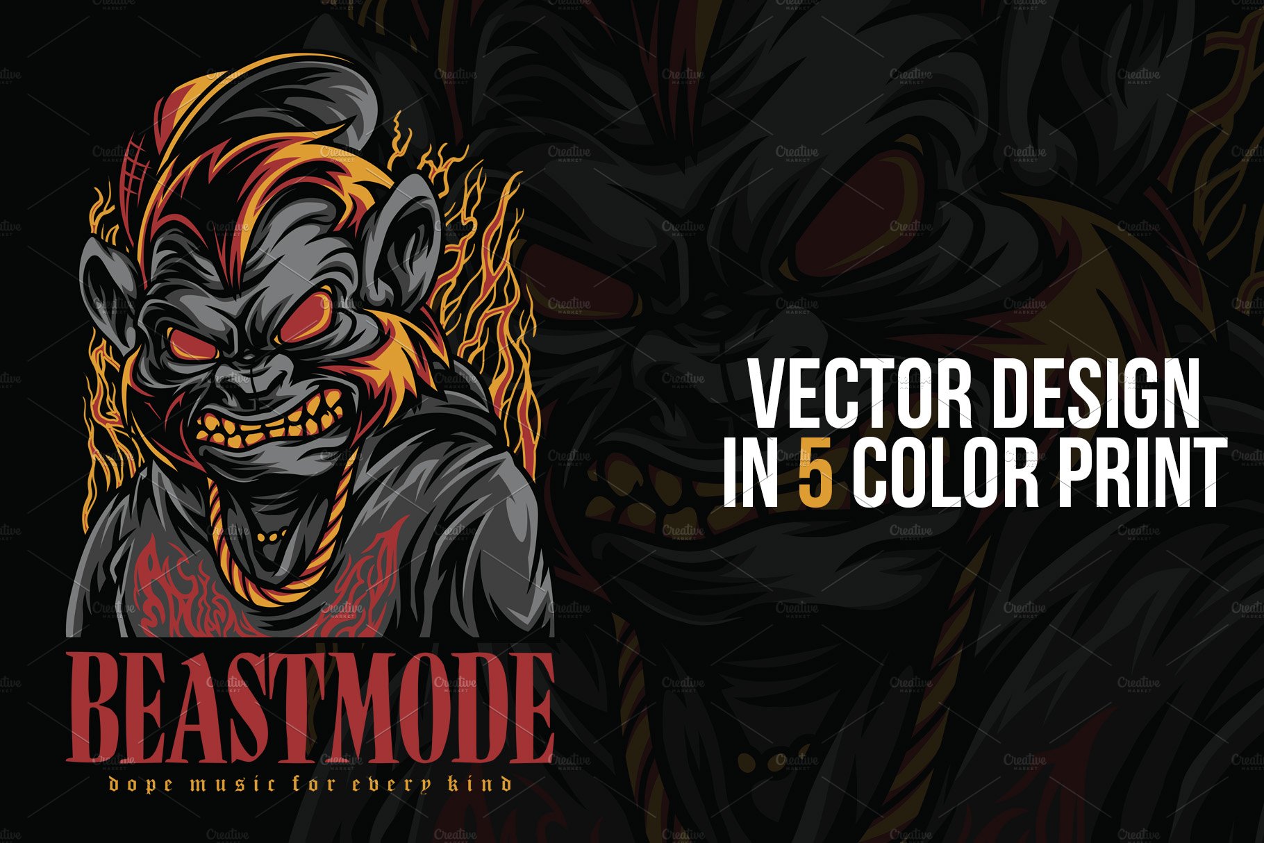 Beast Mode Illustration preview image.