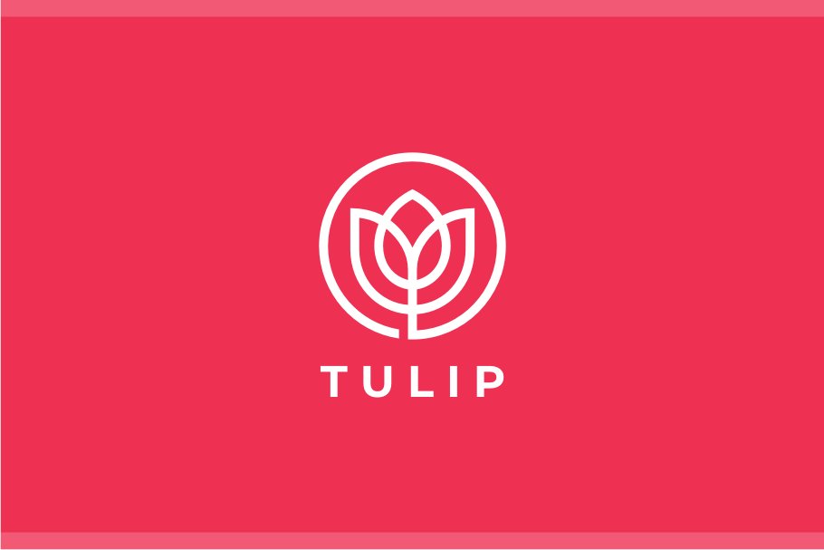 Tulip Logo Template preview image.
