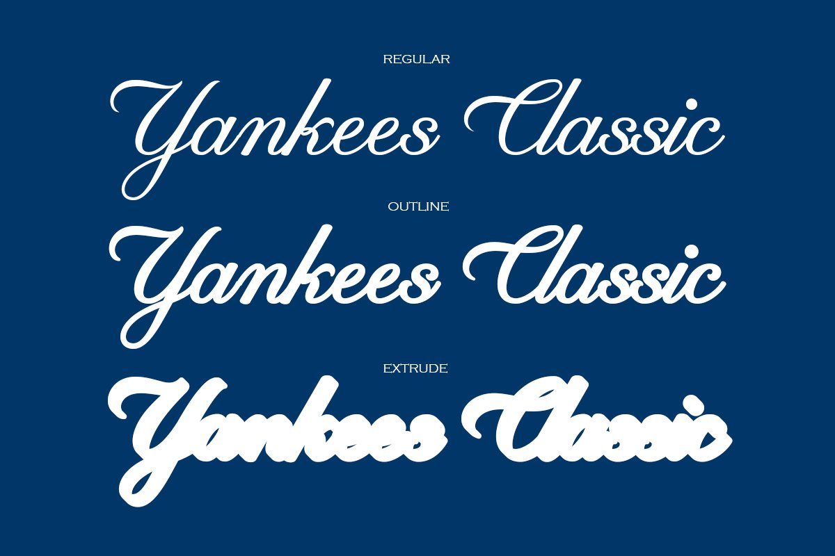 Yankees Classic | Athletics Font preview image.