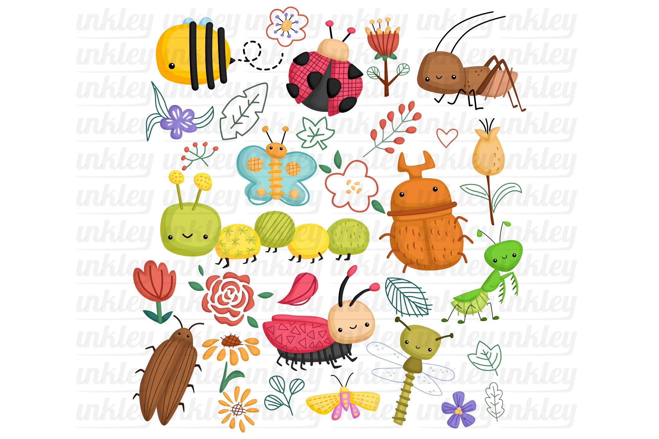 Baby Bug Clipart - Cute Bugs Types preview image.