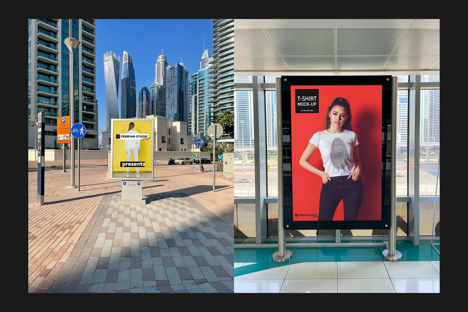 Dubai Billboards MockUp Set MasterBundles