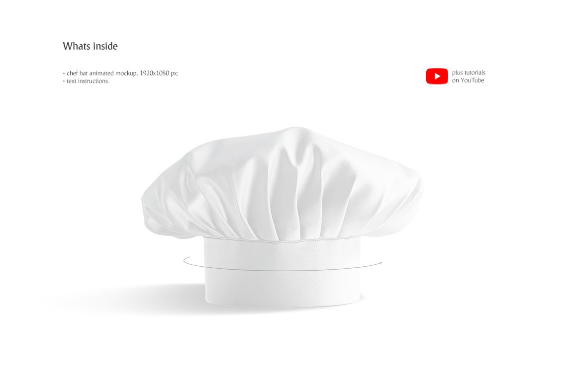 Chef Hat Animated Mockup preview image.