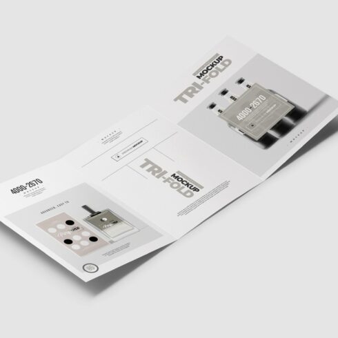 Tri-Fold Brochure Mock-up 2 cover image.