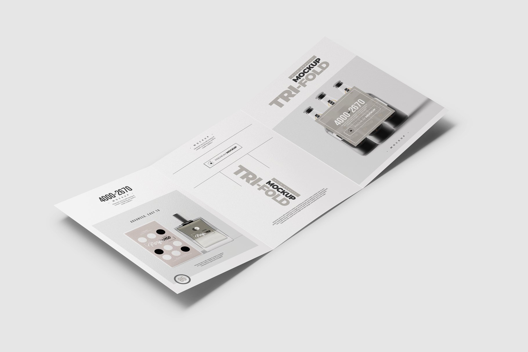 Tri-Fold Brochure Mock-up 2 cover image.
