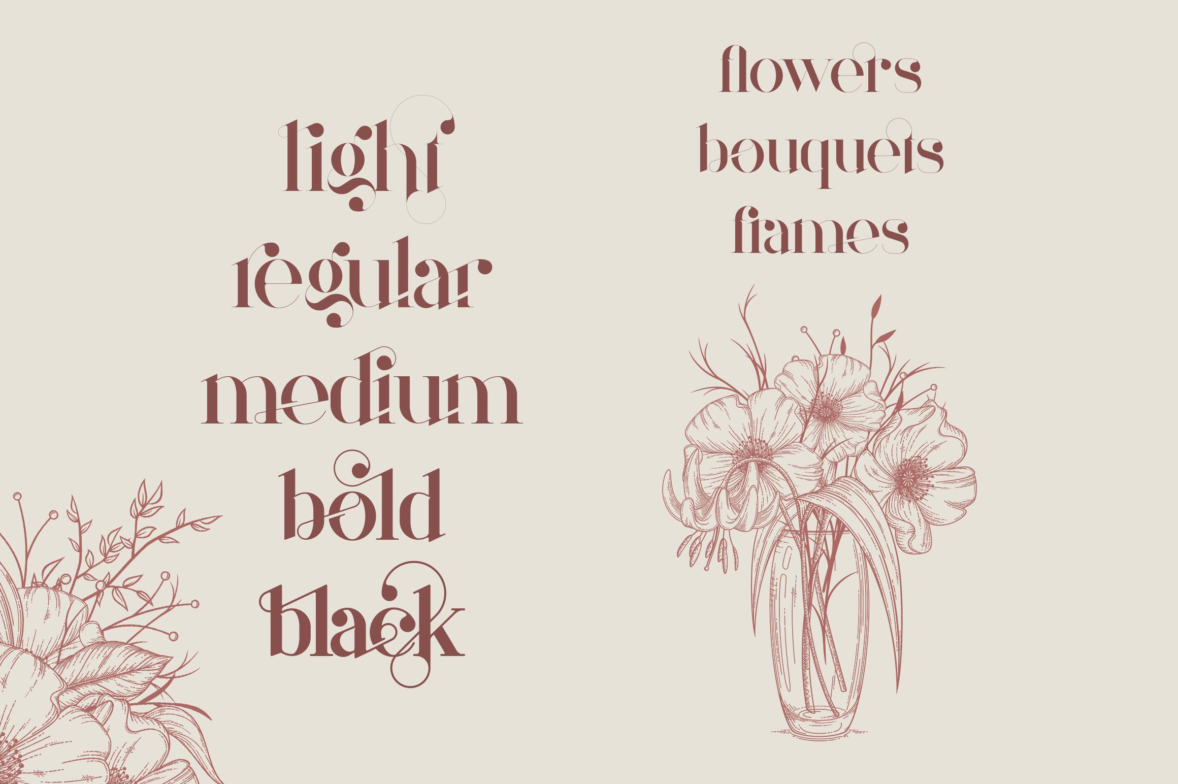 Mother Serif Typeface - 5 weights preview image.