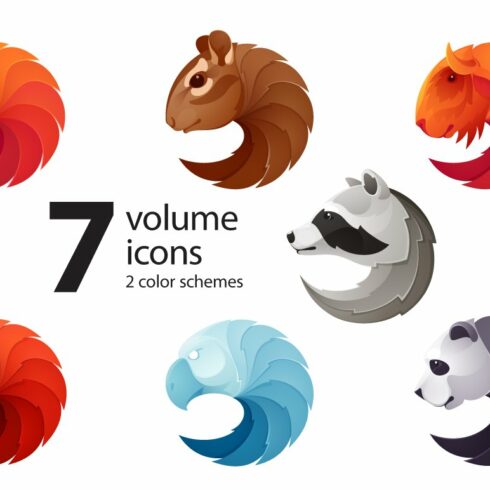 7 animals icons cover image.
