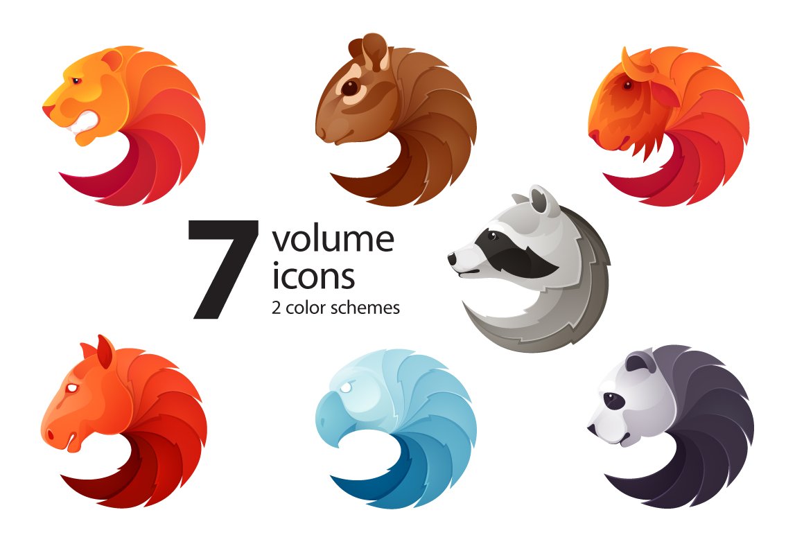 7 animals icons cover image.