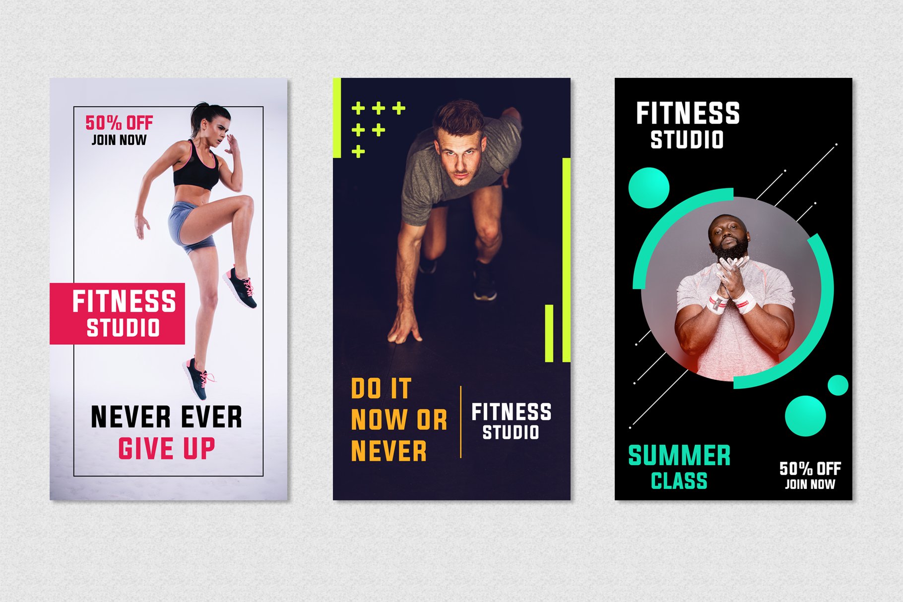 Fitness Instagram Story Templates preview image.
