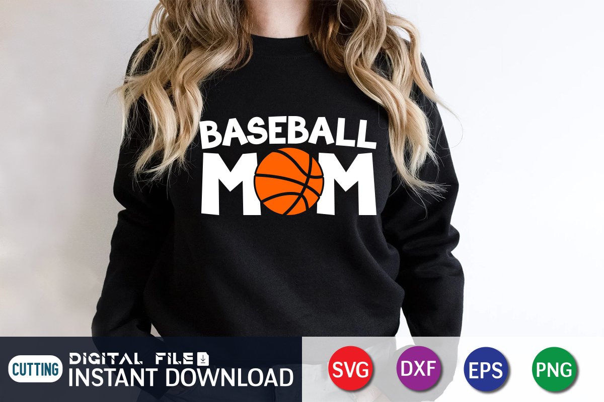 Baseball Mom Shirt, Gamer Mom SVG preview image.