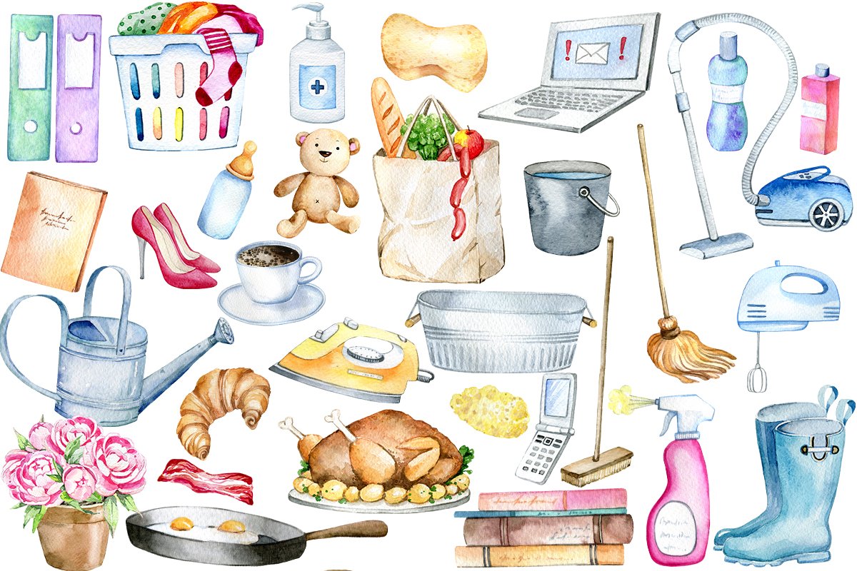 Housekeeping Clipart preview image.