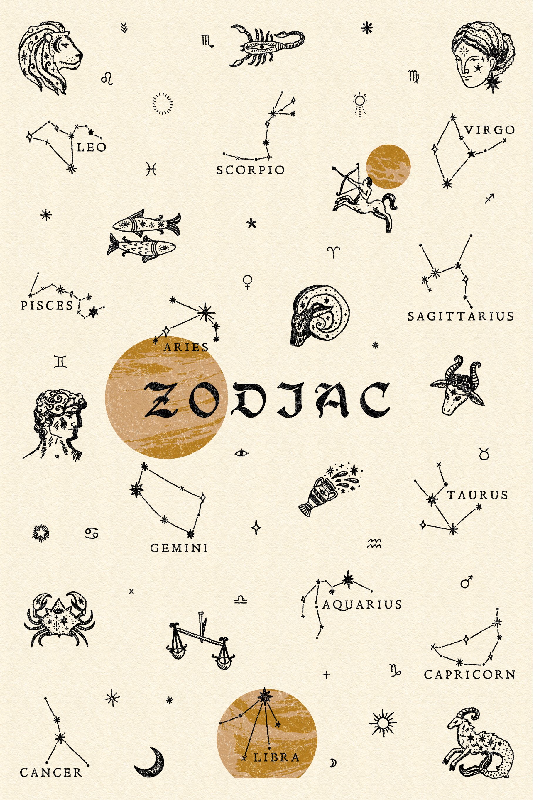 Zodiac Signs Bundle preview image.