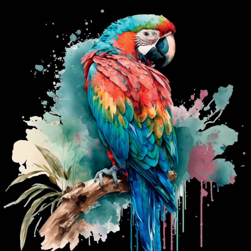 Macaw Watercolor Illustration Set – MasterBundles