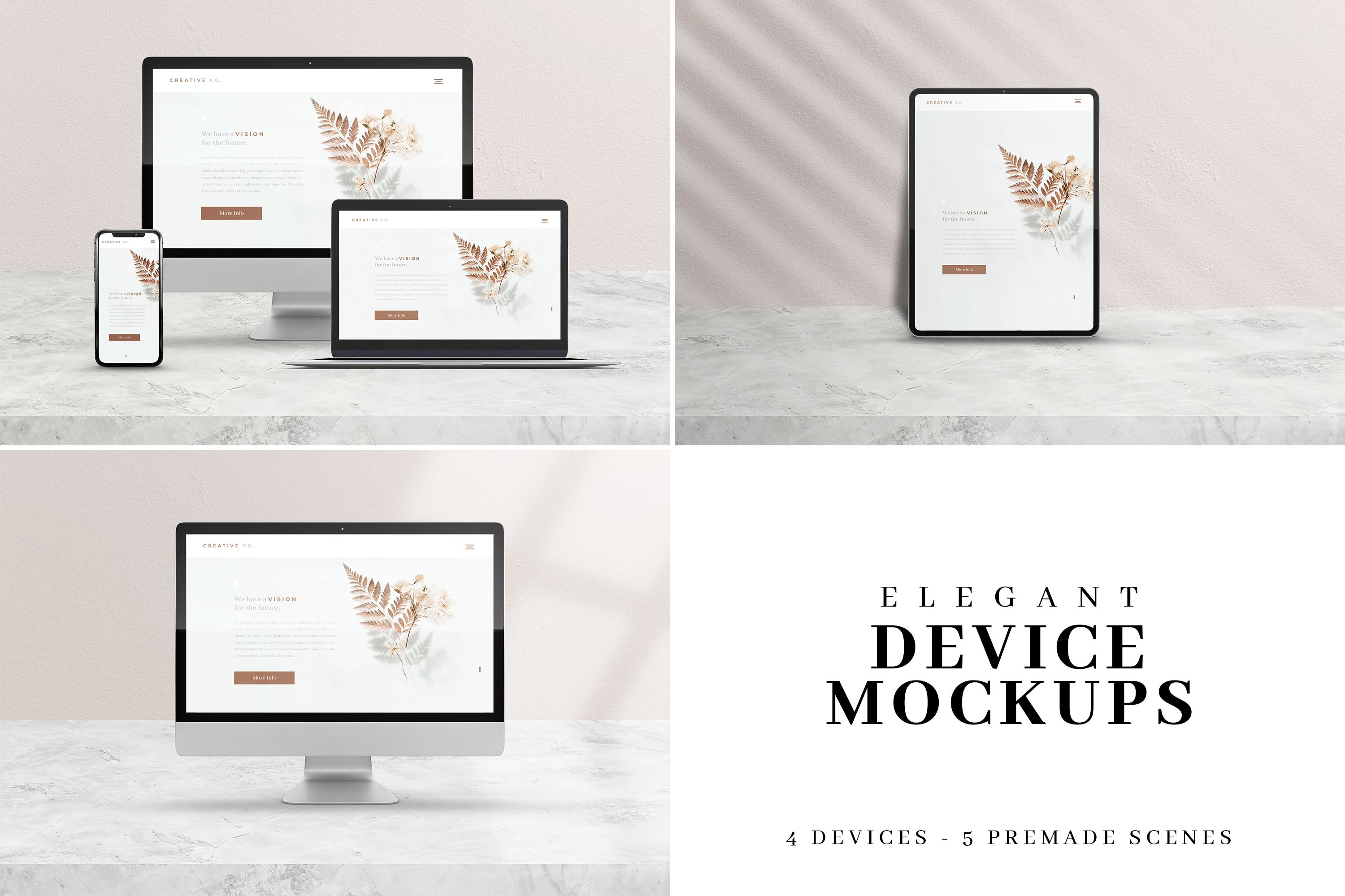 Elegant & Classy Device Mockups cover image.