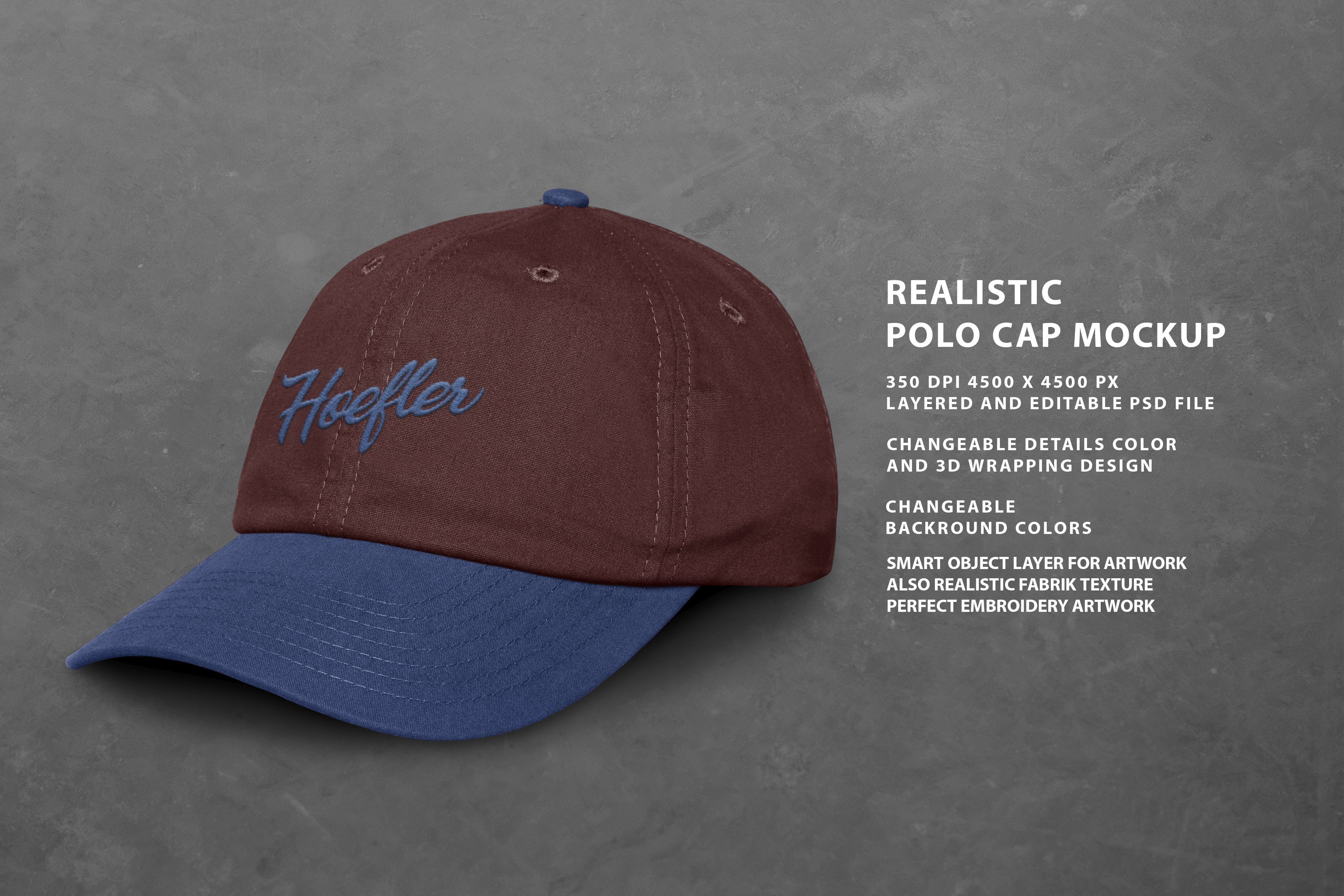 Realistic Hat Mockup Bundle preview image.