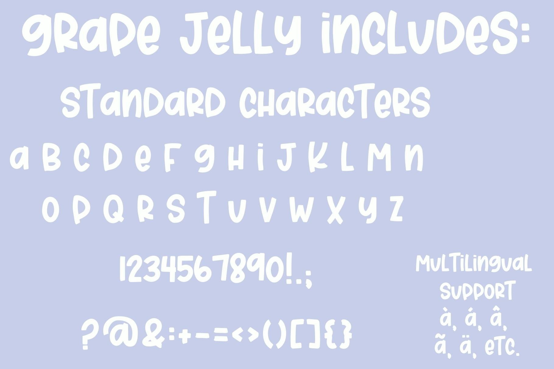 Grape Jelly, Bold Handwritten Font preview image.