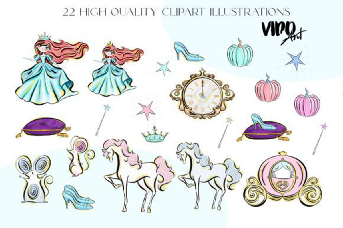 The Glass Slippers Princess Bundle preview image.