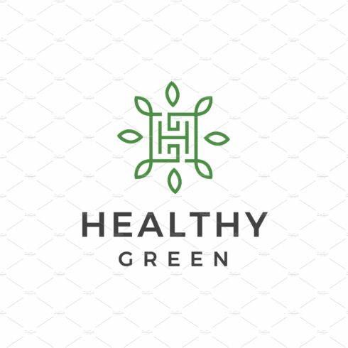 initial letter H green health logo cover image.