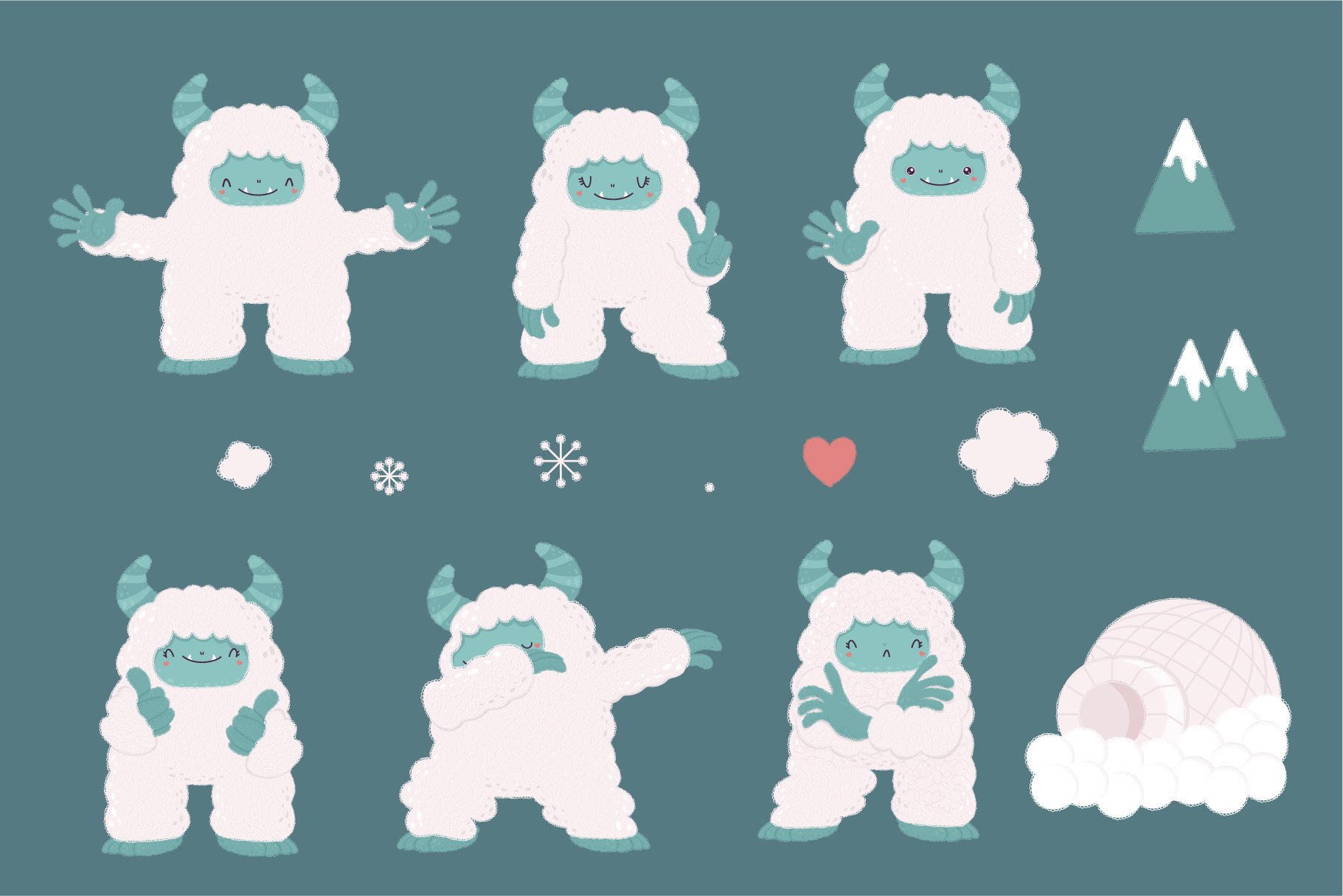 Yeti Bigfoot Characters Monsters preview image.