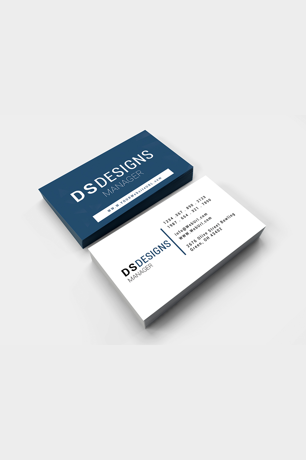 Simple business card design pinterest preview image.