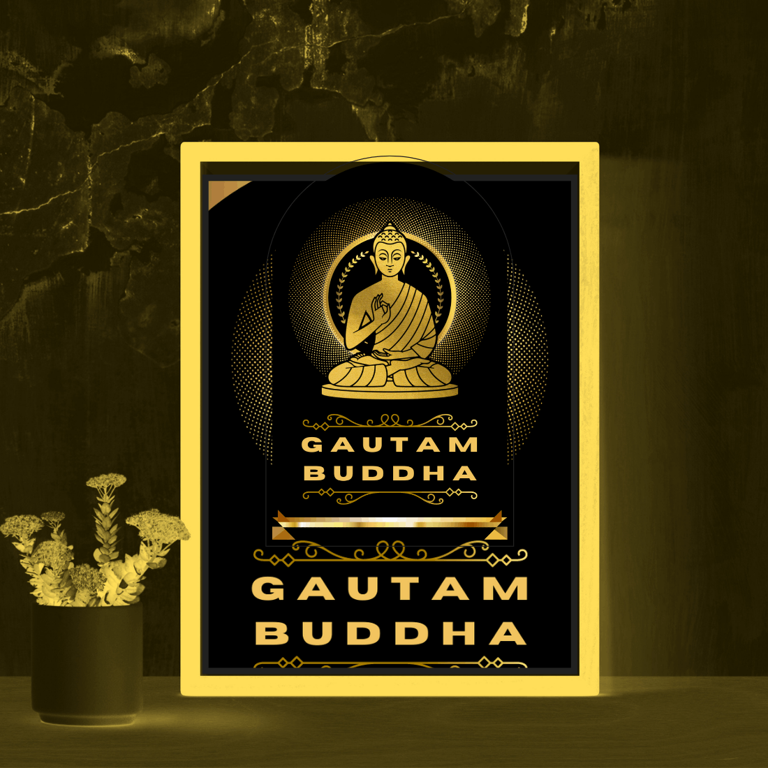 Buddha Poster Design Printable | Creative Poster 2023 PSD FILE | AjK Digital Shop preview image.