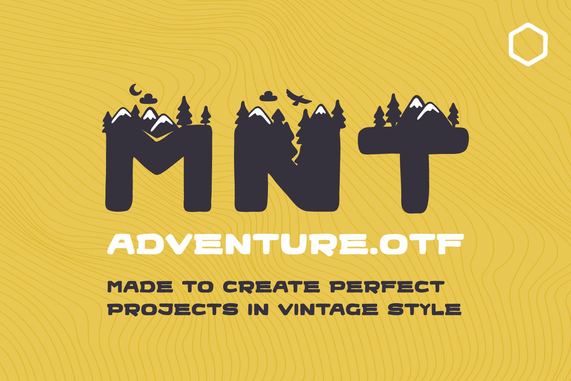 Mnt Adventure display font cover image.