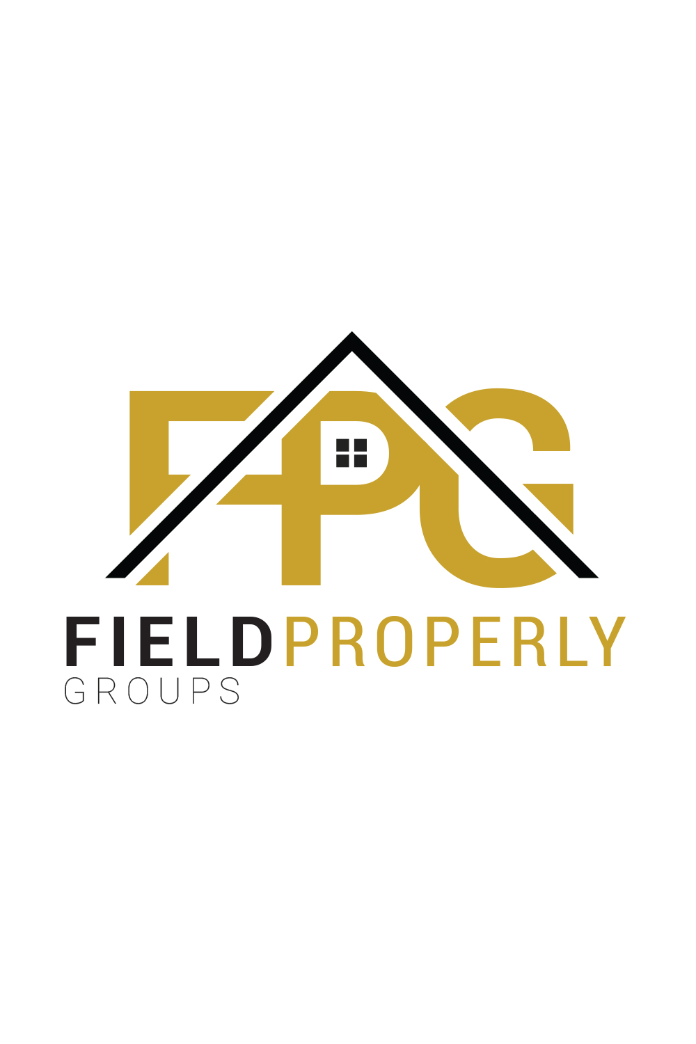Letter FPG Real estate logo design pinterest preview image.