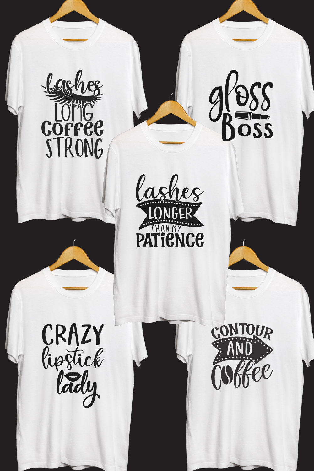 Big Beauty SVG T Shirt Designs Bundle pinterest preview image.