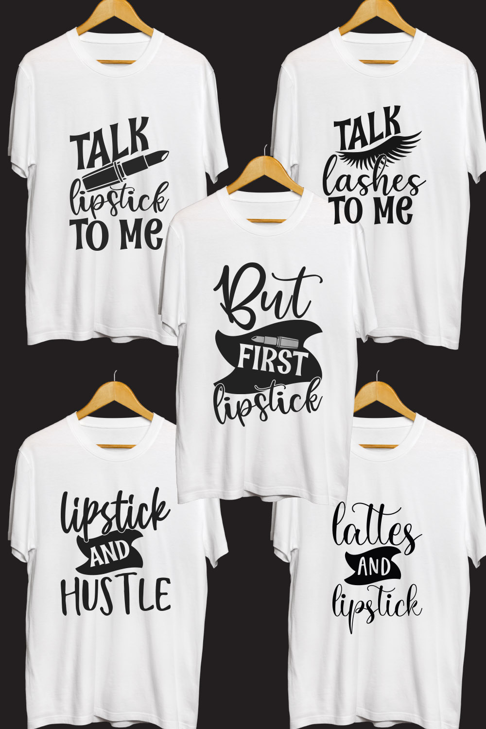 Beauty SVG T Shirt Designs Bundle pinterest preview image.