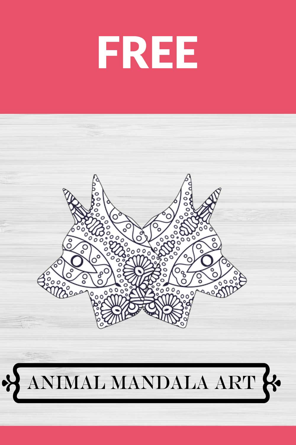 Dog Mandala, Boho Style SVG pinterest preview image.