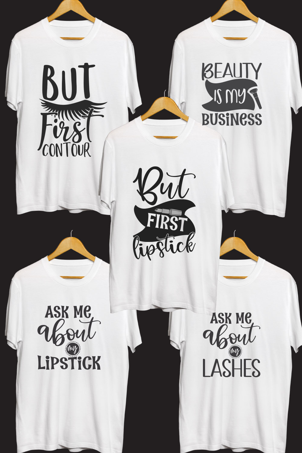 Big Beauty SVG T Shirt Designs Bundle pinterest preview image.