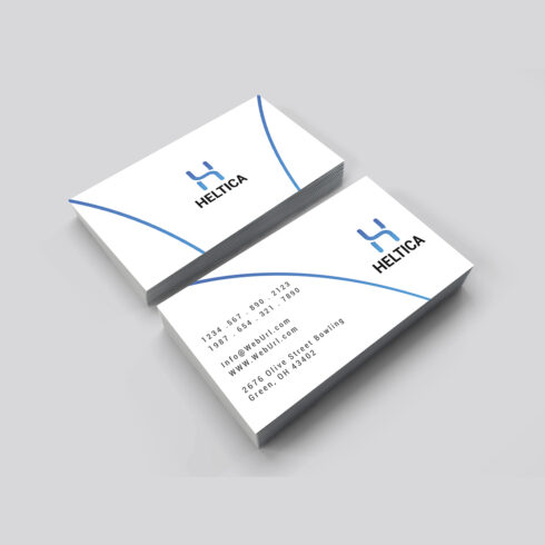 Simple corporate business card design cover image.