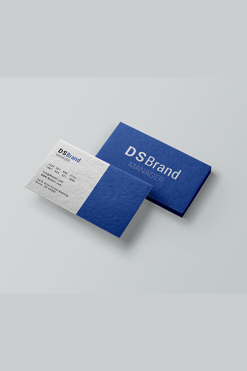 Simple business card design pinterest preview image.